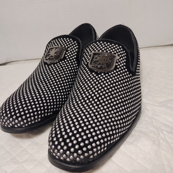 Stacy Adams swagger studded slipons men's size 8M like new - Picture 1 of 10